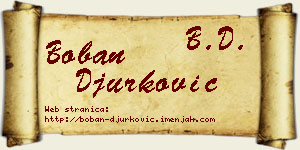 Boban Đurković vizit kartica